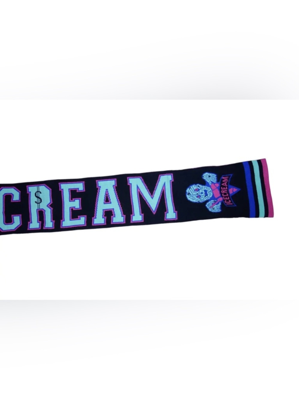 Billionaire Boys Club ICECREAM Scarf Black Purple Blue Streetwear Rare DEADSTOCK - Picture 7 of 7